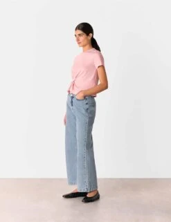 Whistles Pure Cotton Twist Front T-Shirt -Marks And Spencer Shop pure cotton twist front t shirt 10