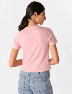 Whistles Pure Cotton Twist Front T-Shirt -Marks And Spencer Shop pure cotton twist front t shirt 9