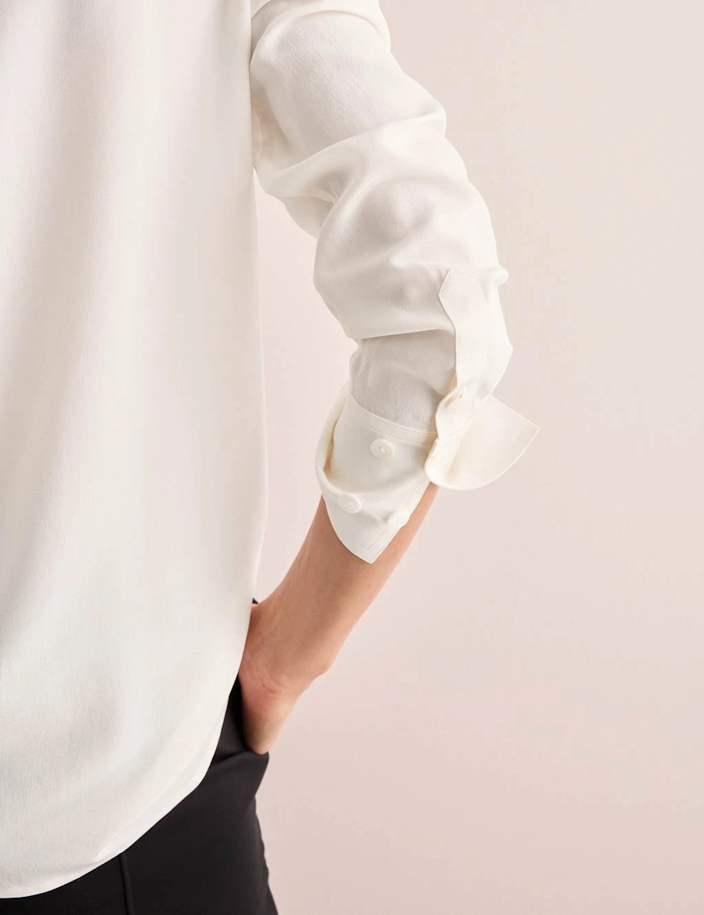 Jaeger Pure Silk Collared Button Through Shirt 9 Jaeger Pure Silk Collared Button Through Shirt - Image 9