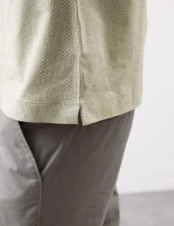 Pure Supima® Cotton Jacquard Polo Shirt -Marks And Spencer Shop pure supima cotton jacquard polo shirt 13