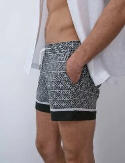 Quick Dry Stretch Geometric Print Swim Shorts -Marks And Spencer Shop quick dry geometric print swim shorts 3