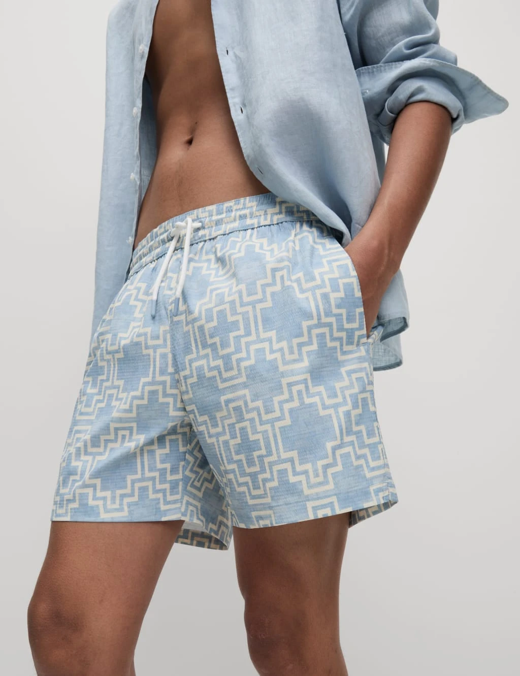 Quick Dry Geo Textured Swim Shorts 7 Quick Dry Geo Textured Swim Shorts - Image 7