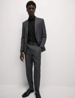 Regular Fit Luxury Cotton Twill Shirt -Marks And Spencer Shop regular fit easy iron pure cotton shirt 22