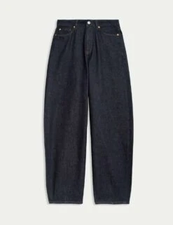 Relaxed Mid Rise Barrel Jeans -Marks And Spencer Shop relaxed mid rise barrel jeans 10