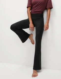 Ribbed High Waisted Flared Yoga Leggings 31 Ribbed High Waisted Flared Yoga Leggings -Marks And Spencer Shop ribbed high waisted flared yoga leggings 10