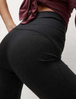 Ribbed High Waisted Flared Yoga Leggings 32 Ribbed High Waisted Flared Yoga Leggings -Marks And Spencer Shop ribbed high waisted flared yoga leggings 11
