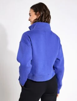 Rihanna Cotton Rich Half Zip Sweatshirt -Marks And Spencer Shop rihanna cotton rich half zip sweatshirt 16