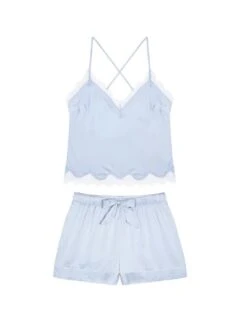 Satin Lace Trim Shortie Set -Marks And Spencer Shop satin lace trim shortie set 12