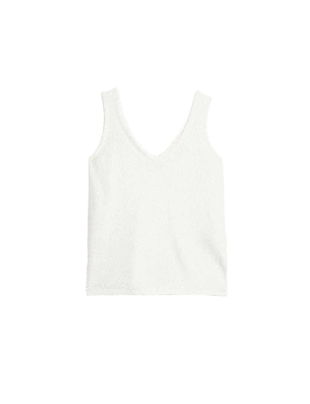 Sequin Textured V-Neck Knitted Vest 10 Sequin Textured V-Neck Knitted Vest - Image 10