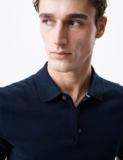 Silk Cotton Knitted Polo Shirt -Marks And Spencer Shop silk cotton knitted polo shirt 15