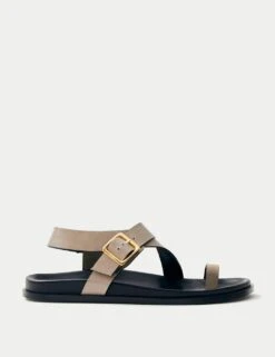 ALOHAS Siren Leather Flat Toe Loop Sandals -Marks And Spencer Shop siren leather flat toe loop sandals 9