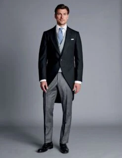 Slim Fit Pure Wool Stripe Trousers -Marks And Spencer Shop slim fit pure wool stripe trousers 3