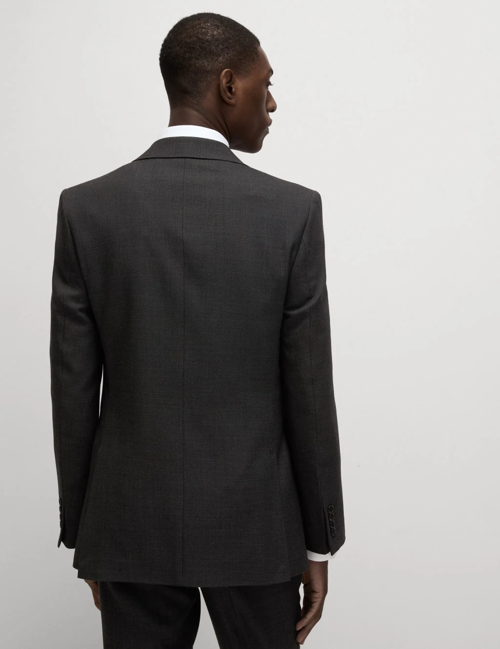 Slim Fit Pure Wool Textured Suit Jacket 13 Slim Fit Pure Wool Textured Suit Jacket - Image 13