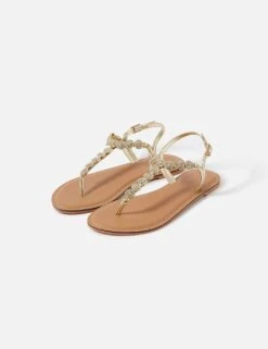 Accessorize Sparkle Flat Toe Thong Sandals -Marks And Spencer Shop sparkle flat toe thong sandals 4
