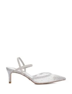Dune London Sparkle Mesh Detail Kitten Heel Court Shoes -Marks And Spencer Shop sparkle mesh detail kitten heel court shoes 11