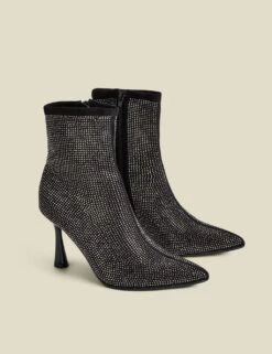 Sparkle Stiletto Heel Pointed Sock Boots 13 Sparkle Stiletto Heel Pointed Sock Boots -Marks And Spencer Shop sparkle stiletto heel pointed sock boots 5