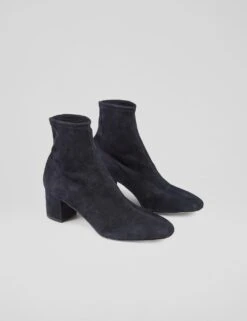 Suede Block Heel Square Toe Ankle Boots -Marks And Spencer Shop suede block heel square toe ankle boots 5