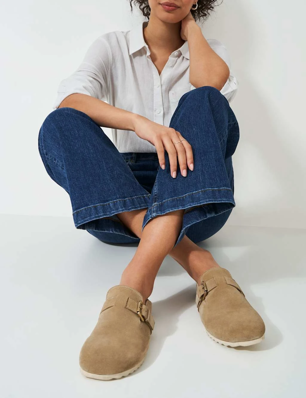 Suede Buckle Flat Mules 5 Suede Buckle Flat Mules - Image 5