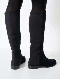 Suede Flat Knee High Boots -Marks And Spencer Shop suede flat knee high boots 9