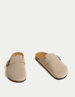 Suede Corkbed Mule -Marks And Spencer Shop suede mule slippers 2