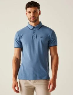 Regatta Tadeo II Pure Cotton Tipped Polo Shirt -Marks And Spencer Shop tadeo ii pure cotton tipped polo shirt 12
