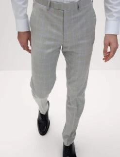 Tailored Fit Check Stretch Suit Trousers 19 Tailored Fit Check Stretch Suit Trousers -Marks And Spencer Shop tailored fit check stretch suit trousers 6