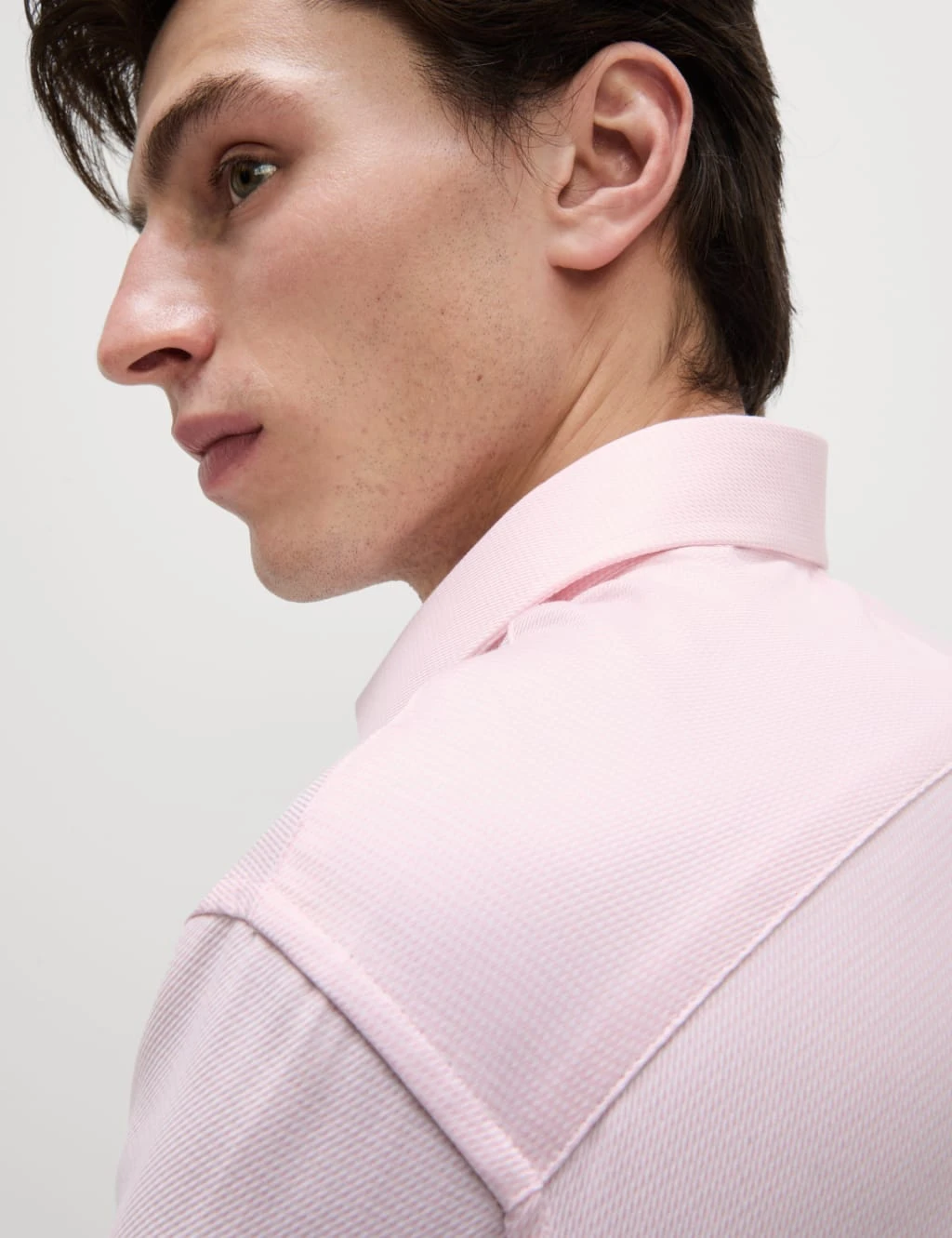 Tailored Fit Luxury Pure Cotton Textured Shirt 14 Tailored Fit Luxury Pure Cotton Textured Shirt - Image 14