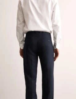 Jaeger Tailored Fit Silk & Linen Blend Suit Trousers -Marks And Spencer Shop tailored fit silk linen blend trousers 2