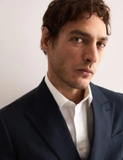 Jaeger Tailored Fit Silk & Linen Blend Double Breasted Suit Jacket -Marks And Spencer Shop tailored fit silk rich suit jacket 6