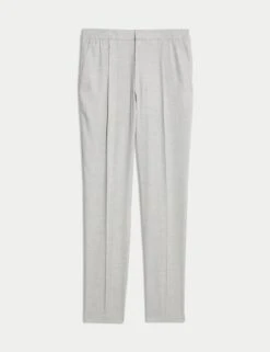 Tapered Fit Italian Linen Blend Elasticated Trousers -Marks And Spencer Shop tapered fit italian linen blend elasticated trousers 10