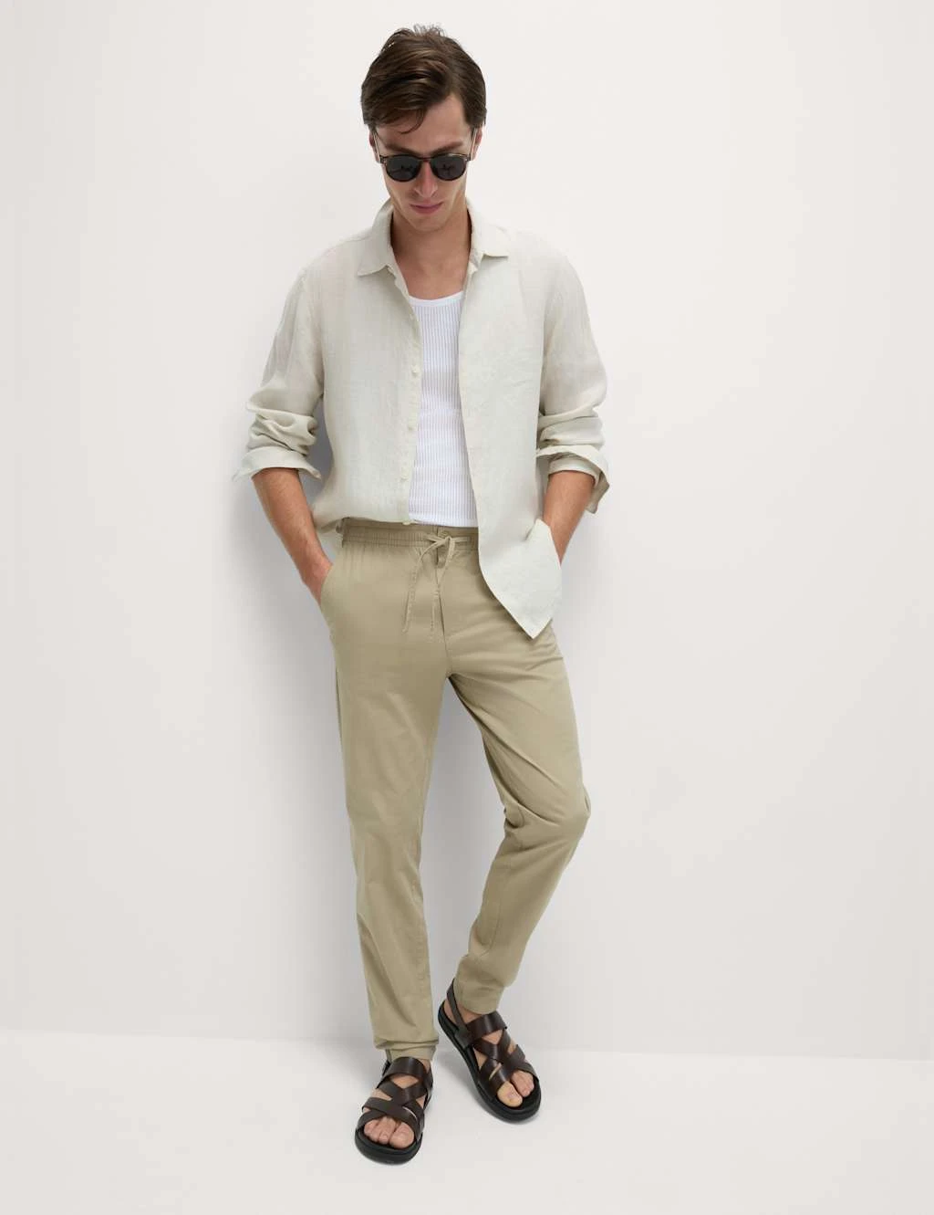 Tapered Fit Lightweight Trousers 19 Tapered Fit Lightweight Trousers - Image 19