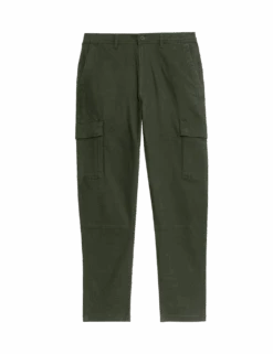 Tapered Fit Stretch Cargo Trousers -Marks And Spencer Shop tapered fit stretch cargo trousers