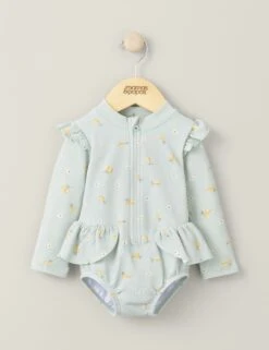 Mamas & Papas Textured Lemon Print Swimsuit (0-3 Yrs) -Marks And Spencer Shop textured lemon print swimsuit 0 3 yrs 1 2