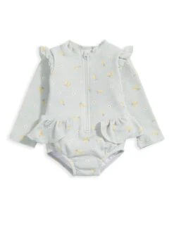 Mamas & Papas Textured Lemon Print Swimsuit (0-3 Yrs) -Marks And Spencer Shop textured lemon print swimsuit 0 3 yrs 1 3