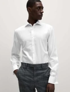Ultimate Non Iron Regular Fit Pure Cotton Shirt -Marks And Spencer Shop the ultimate non iron regular fit pure cotton shirt