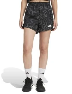 ADIDAS Train Printed High Waisted Gym Shorts -Marks And Spencer Shop train printed high waisted gym shorts 10