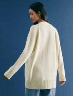 V-Neck Button Front Longline Cardigan With Wool 18 V-Neck Button Front Longline Cardigan With Wool -Marks And Spencer Shop v neck button front longline cardigan with wool 8