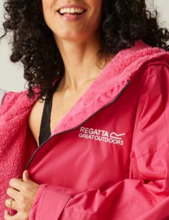 Regatta Waterproof Hooded Borg Lined Changing Robe -Marks And Spencer Shop waterproof hooded borg lined changing robe 18