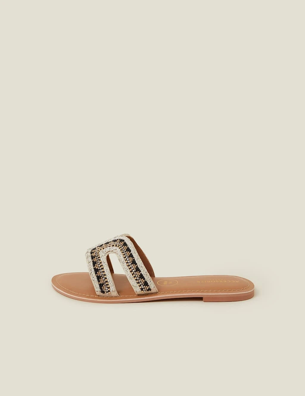 Accessorize Wide Fit Beaded Flat Sandals 8 Accessorize Wide Fit Beaded Flat Sandals - Image 8