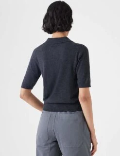 Wool Blend Collared Neck Knitted Top -Marks And Spencer Shop wool blend collared neck knitted top 10