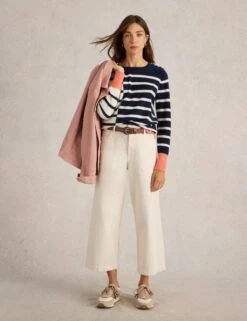 WHITE STUFF Wool Blend Striped Crew Neck Jumper 22 WHITE STUFF Wool Blend Striped Crew Neck Jumper -Marks And Spencer Shop wool blend striped crew neck jumper 10