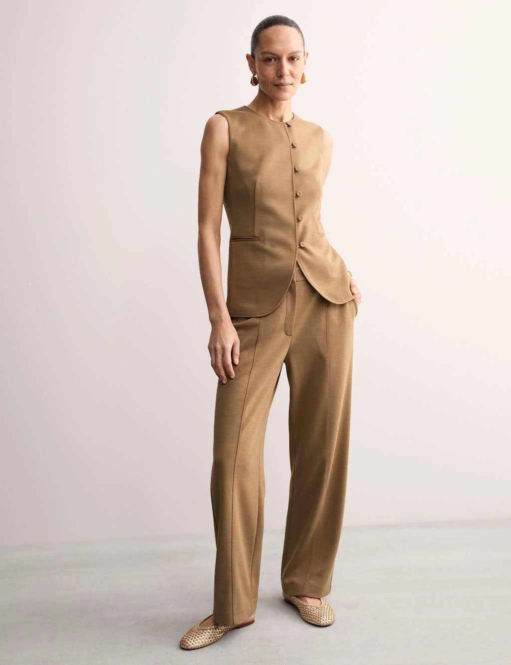 Jaeger Wool Blend Wide Leg Trousers 9 Jaeger Wool Blend Wide Leg Trousers - Image 9