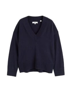 CHINTI & PARKER Wool Rich Relaxed Jumper With Cashmere -Marks And Spencer Shop wool rich v neck relaxed jumper