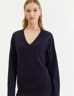 CHINTI & PARKER Wool Rich Relaxed Jumper With Cashmere -Marks And Spencer Shop wool rich v neck relaxed jumper 3